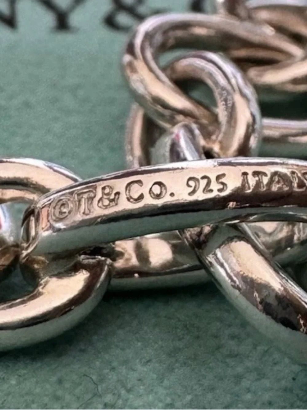 Tiffany & Co Italy 925 Sterling Oval Link 7.5” Clasp Ends - Picture 4 of 12